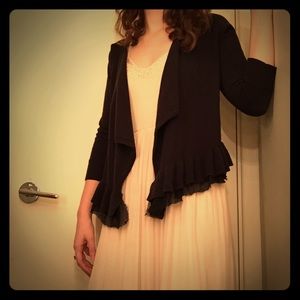 3/4 sleeve black cardigan